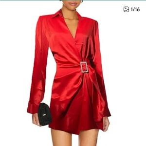 House of Harlow Wrapped Red Dress